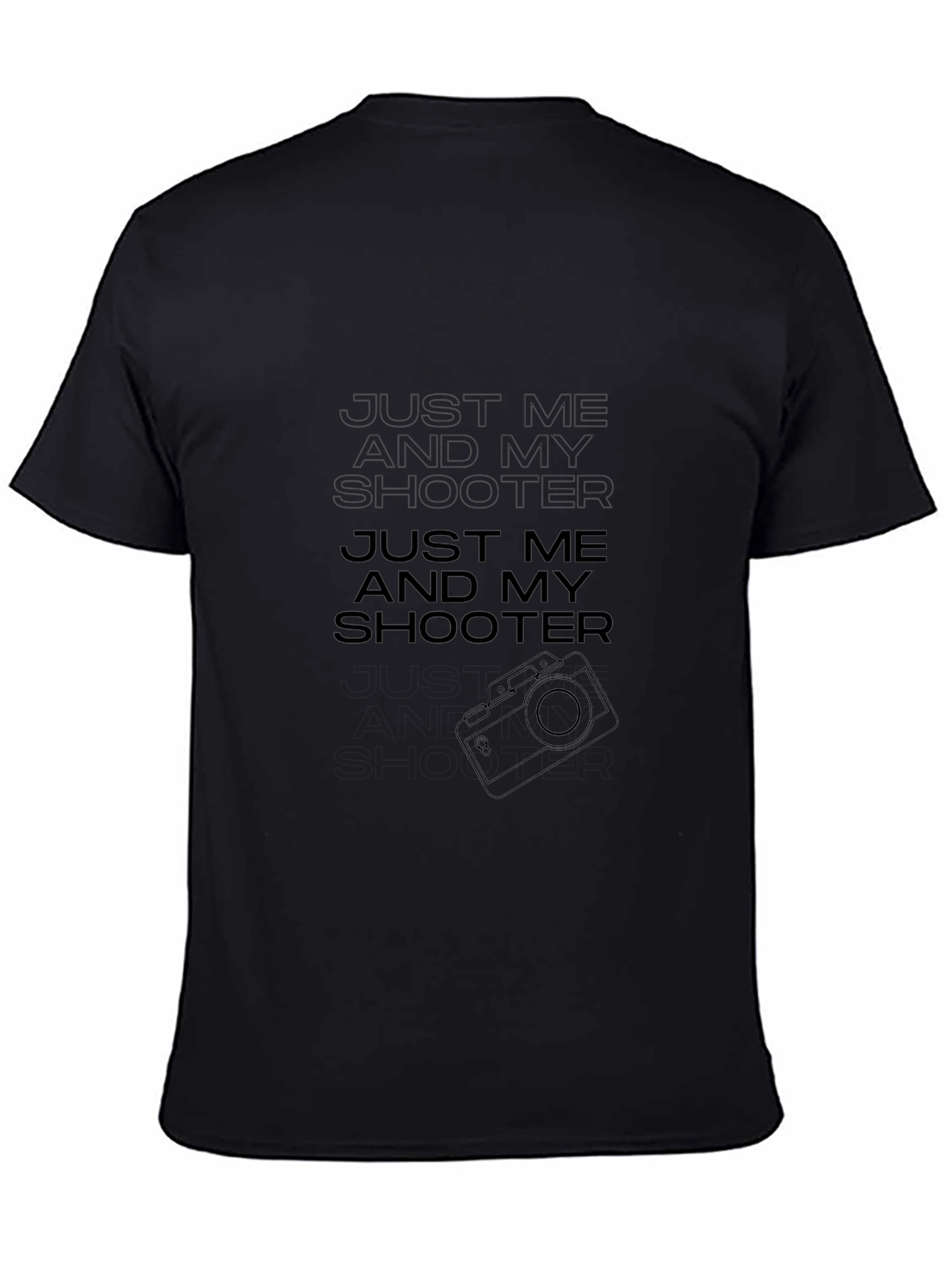 Just Me and My Shooter Black Graphic Tee