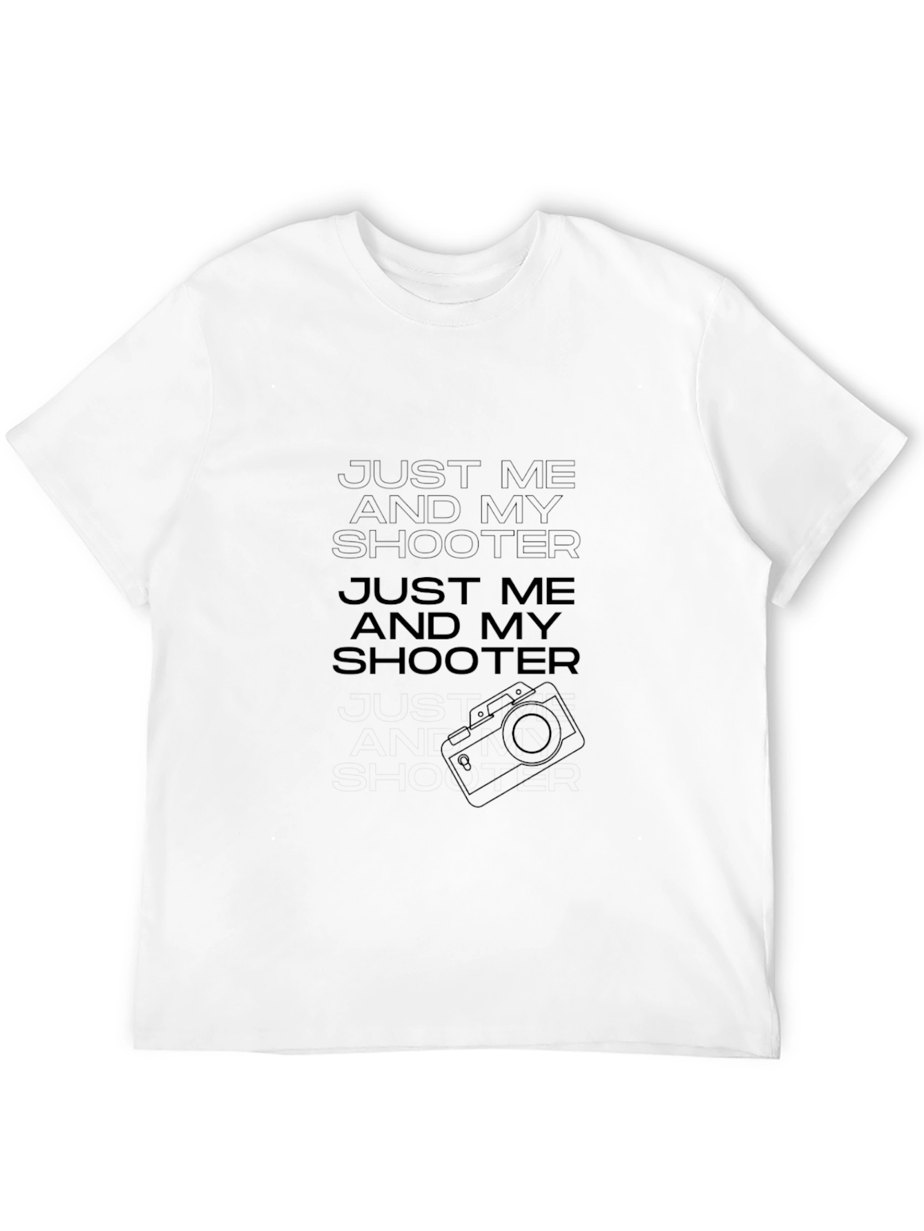 Just Me and My Shooter Black Graphic Tee