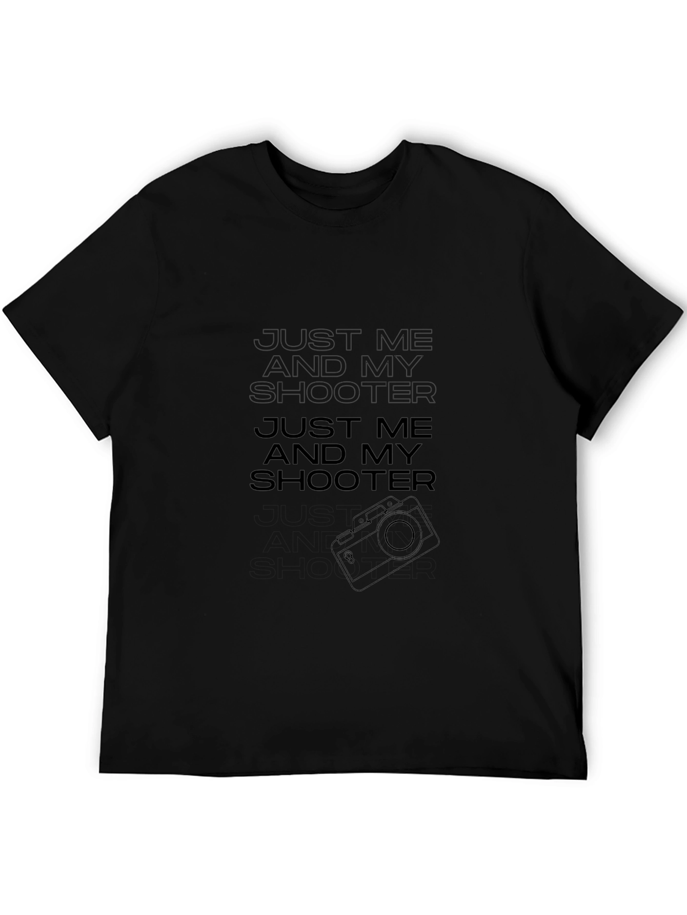 Just Me and My Shooter Black Graphic Tee