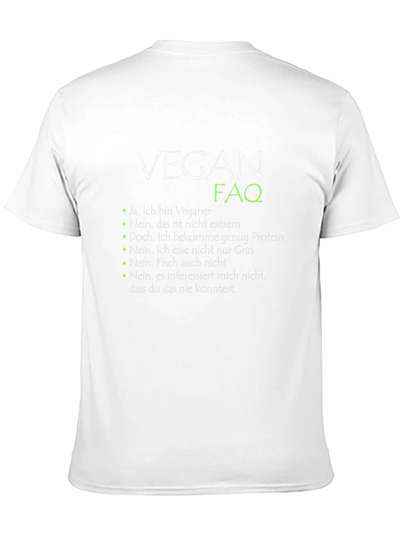 Vegan FAQ T-Shirt - Black Graphic Tee