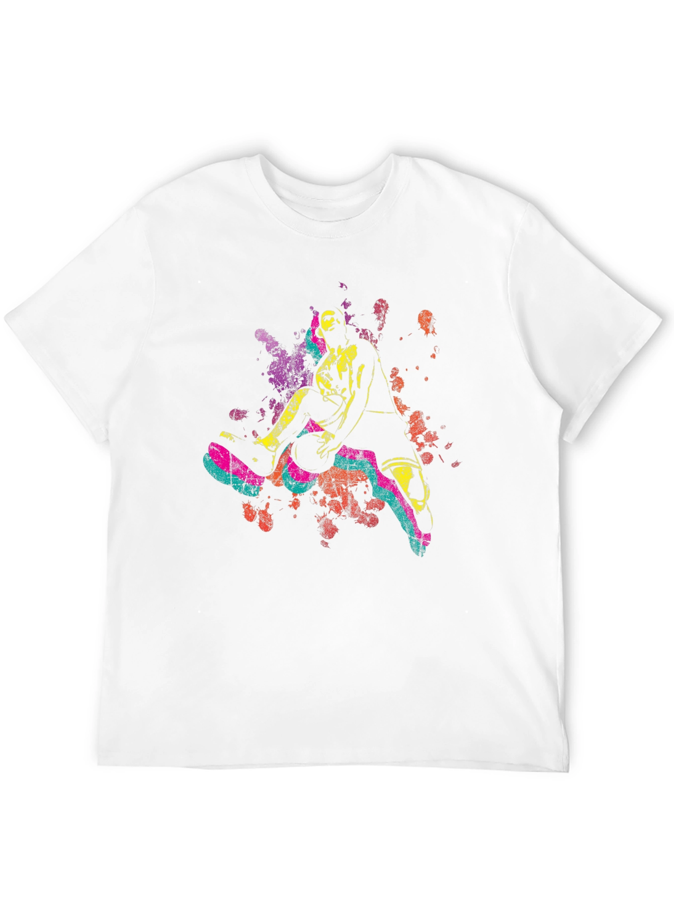 Basketball Player Graphic Tee - Sporty Black T-Shirt