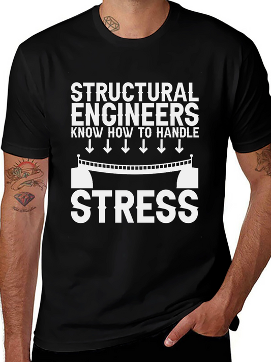 Structural Engineer Stress Handle T-Shirt - Black