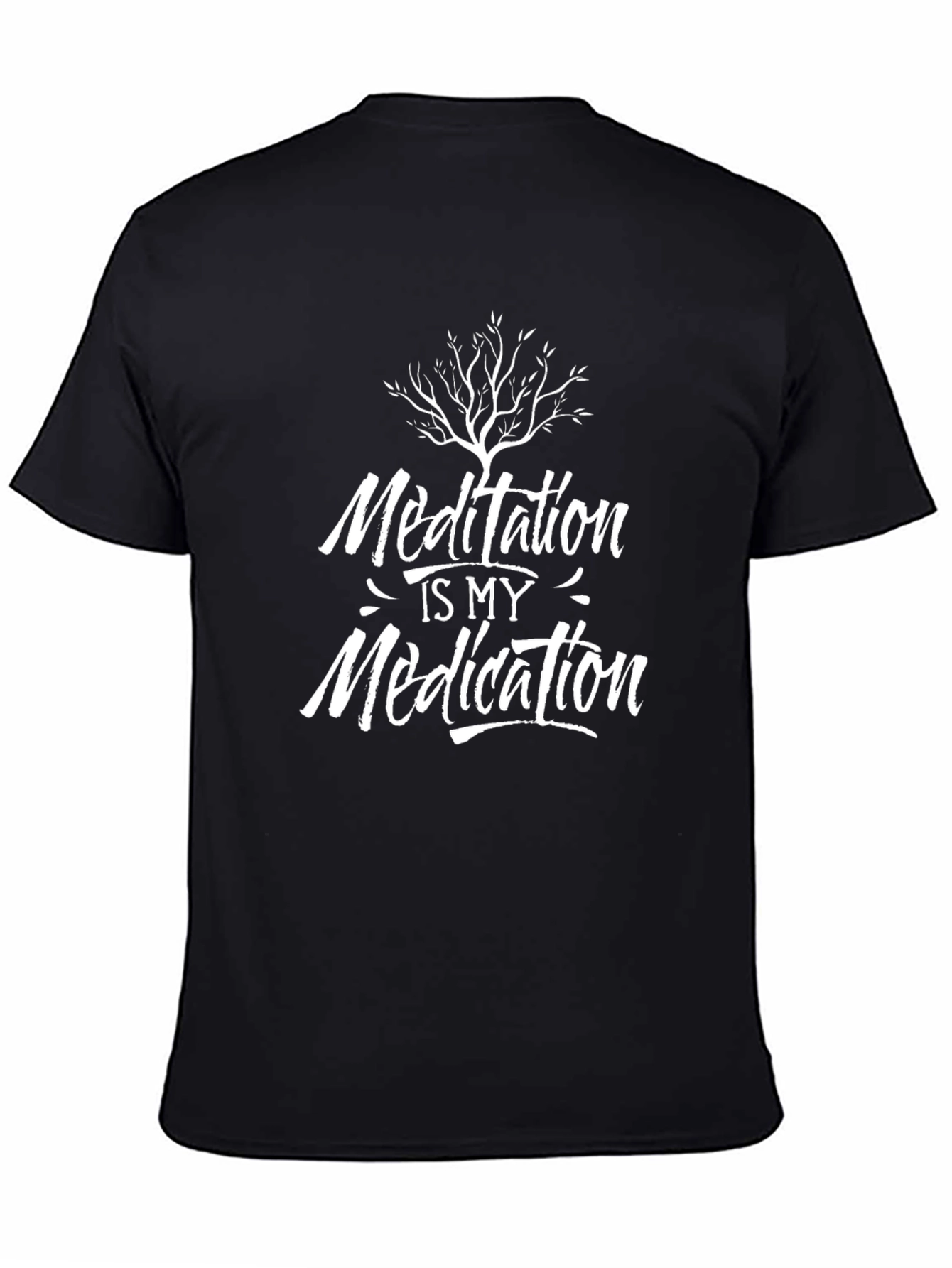 Meditation is My Medication Black Graphic Tee