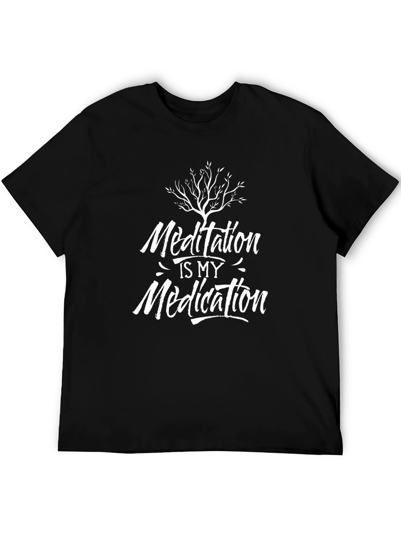 Meditation is My Medication Black Graphic Tee