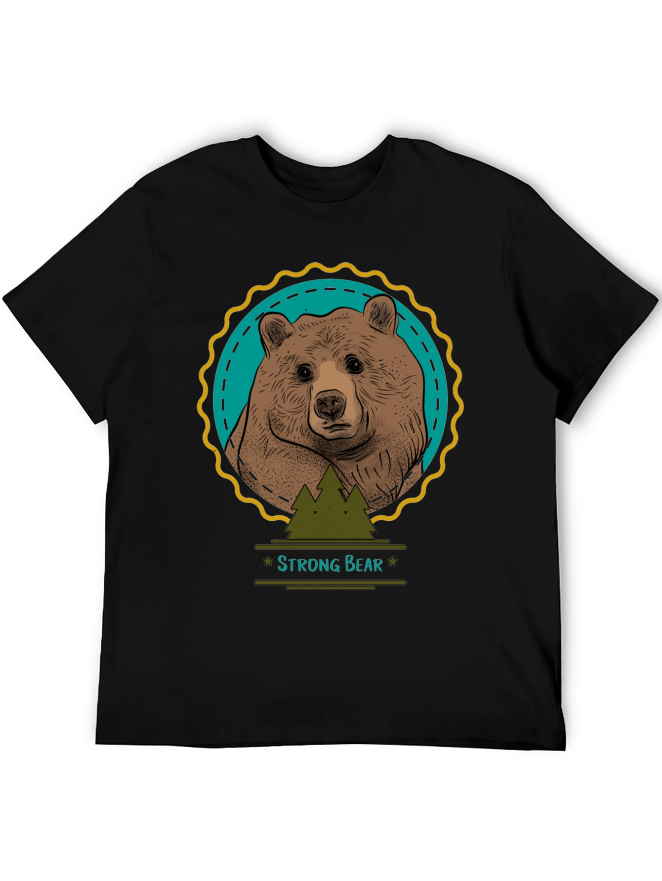 Strong Bear Graphic Tee - Nature Inspired Design