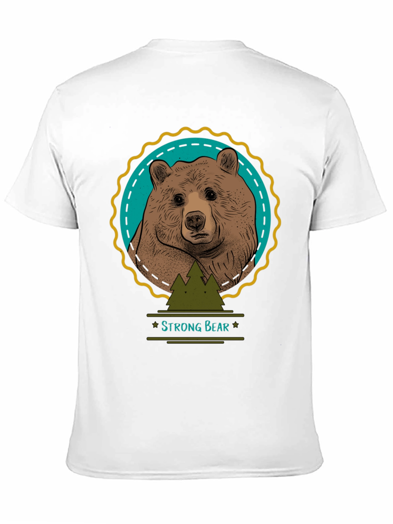 Strong Bear Graphic Tee - Nature Inspired Design