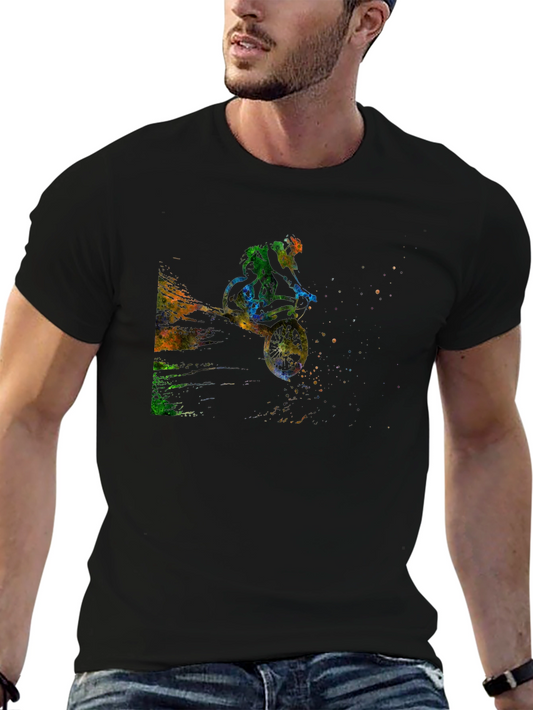 Mountain Bike Watercolor Graphic Tee