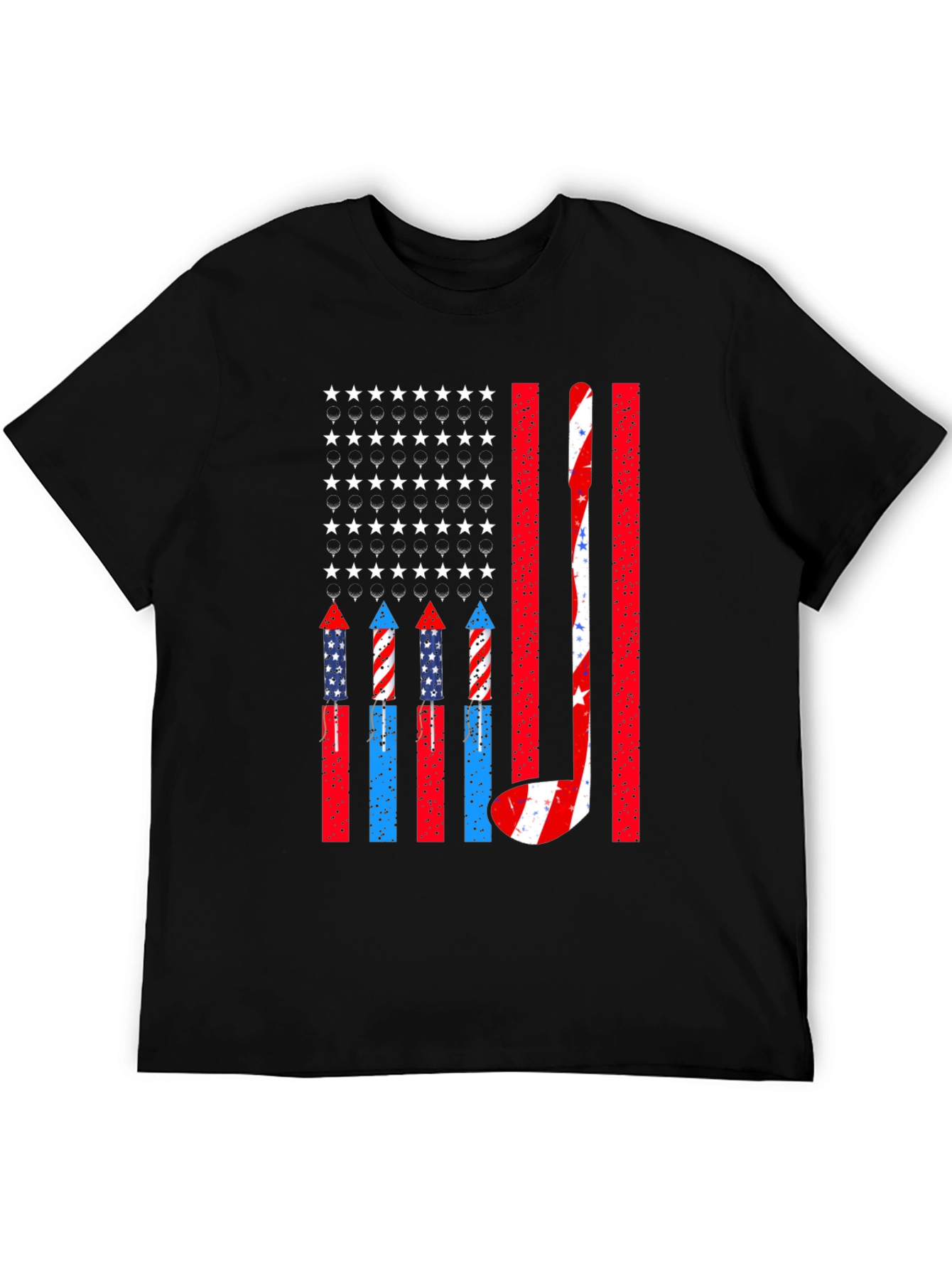Patriotic Hockey USA Flag T-Shirt