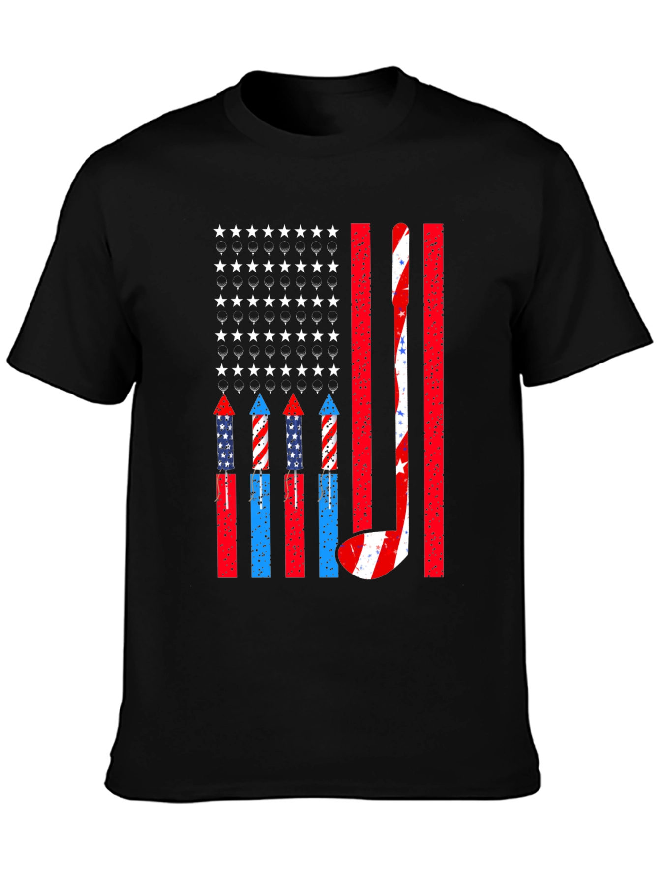 Patriotic Hockey USA Flag T-Shirt