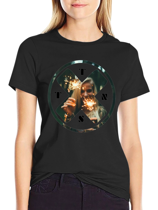 Sparkler Graphic Black T-Shirt