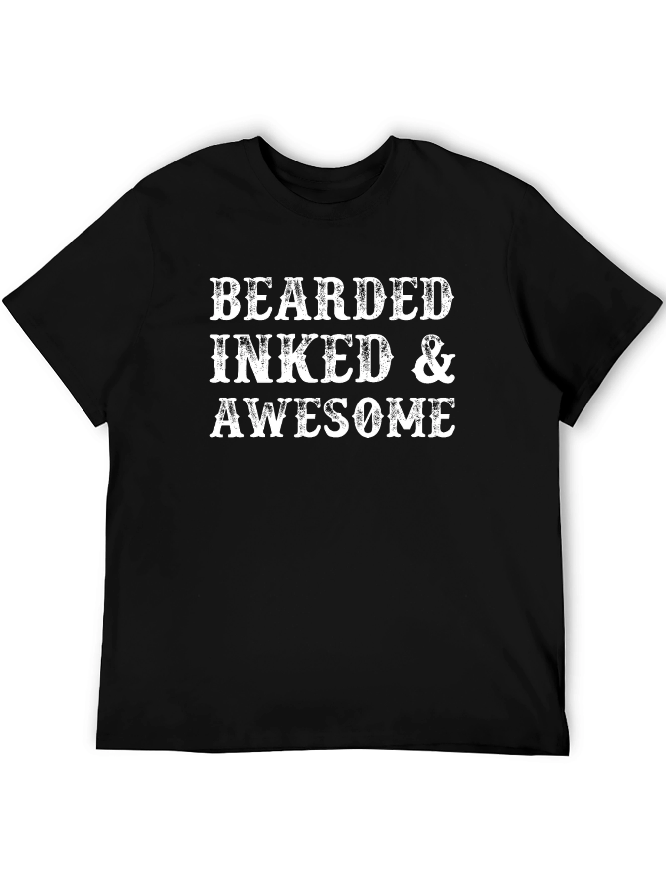 Bearded Inked & Awesome T-Shirt - Mens Graphic Tee