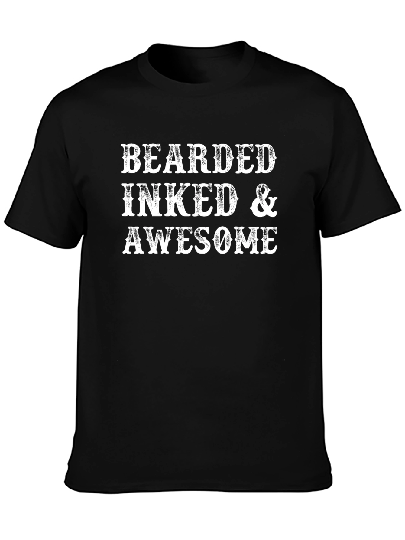 Bearded Inked & Awesome T-Shirt - Mens Graphic Tee