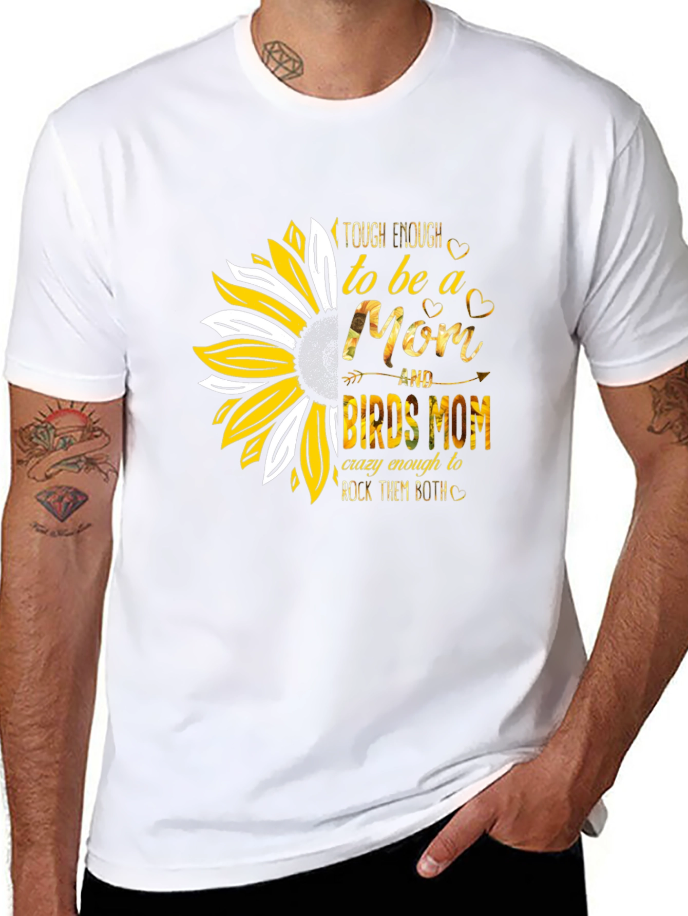 Tough Enough Mom & Birds Mom Graphic Tee
