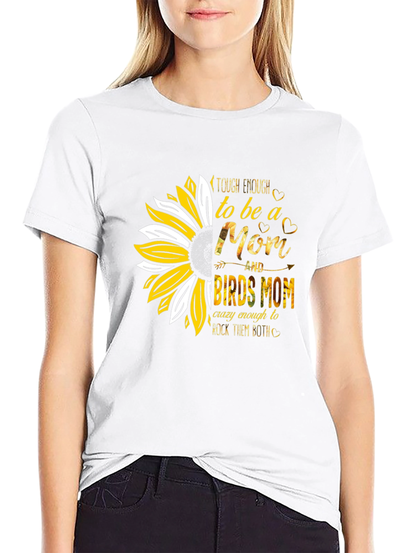 Tough Enough Mom & Birds Mom Graphic Tee