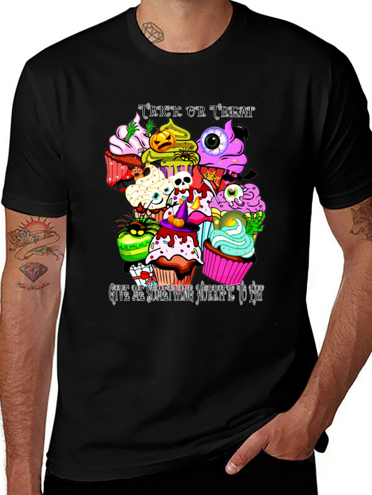Halloween Cupcake T-Shirt - Trick or Treat Spooky Design