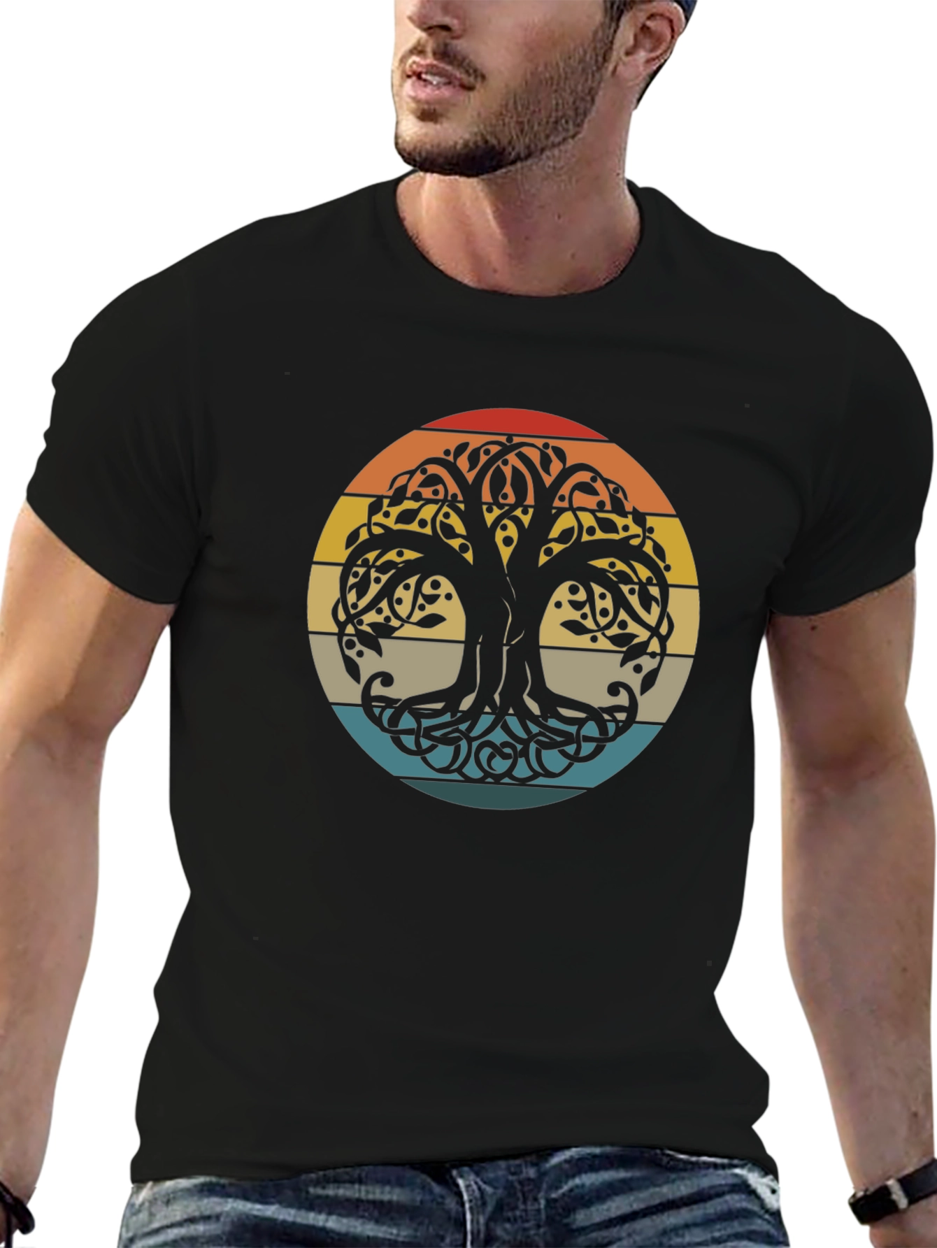 Yggdrasil Tree of Life Black T-Shirt