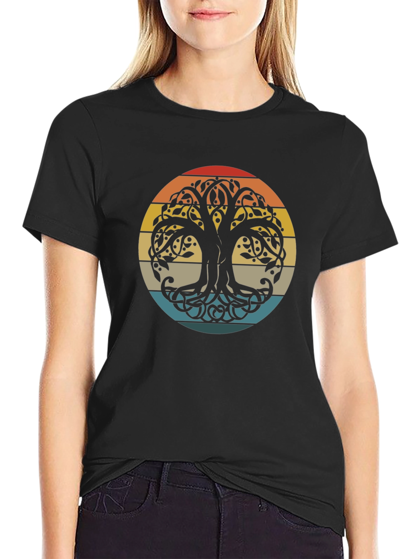 Yggdrasil Tree of Life Black T-Shirt