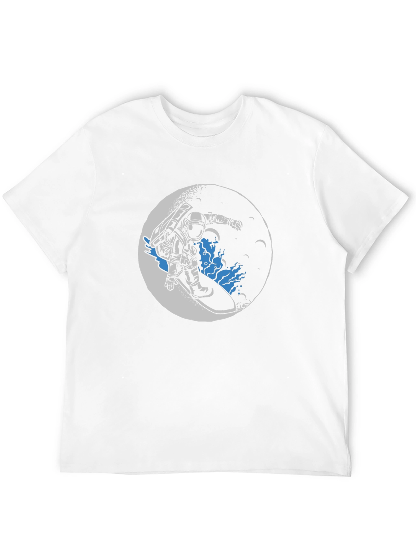 Astronaut Surfing Moon Graphic T-Shirt