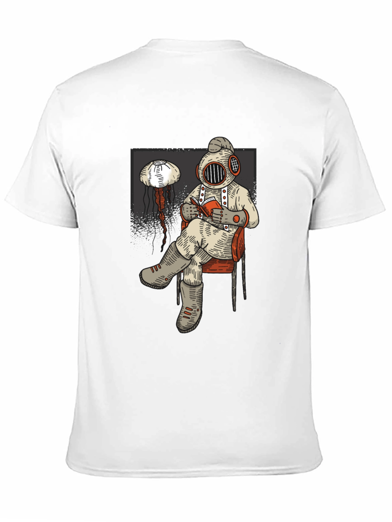 Diver Reading Book Graphic Tee