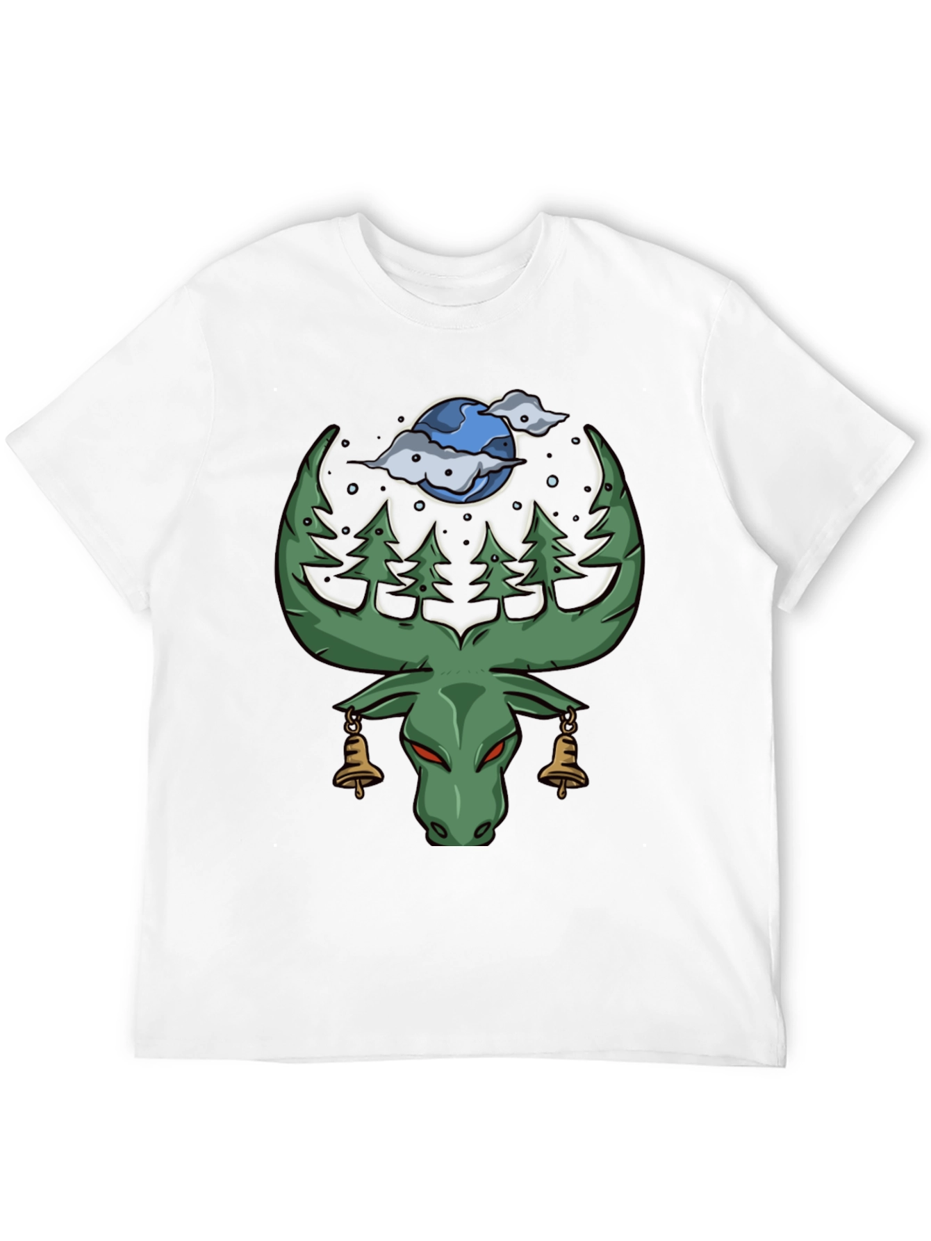 Nature Moose Graphic Tee - Black