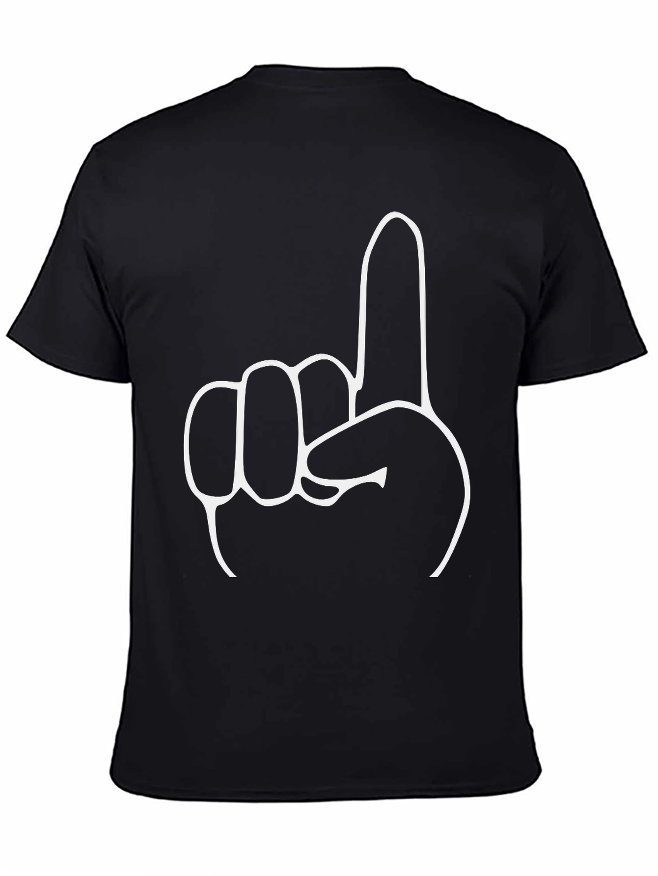 Number One Graphic Tee - Black Cotton T-Shirt