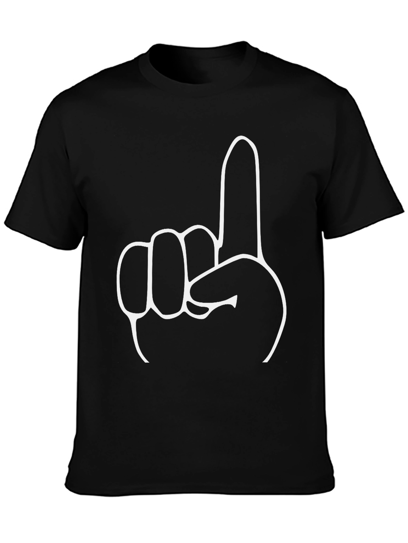 Number One Graphic Tee - Black Cotton T-Shirt