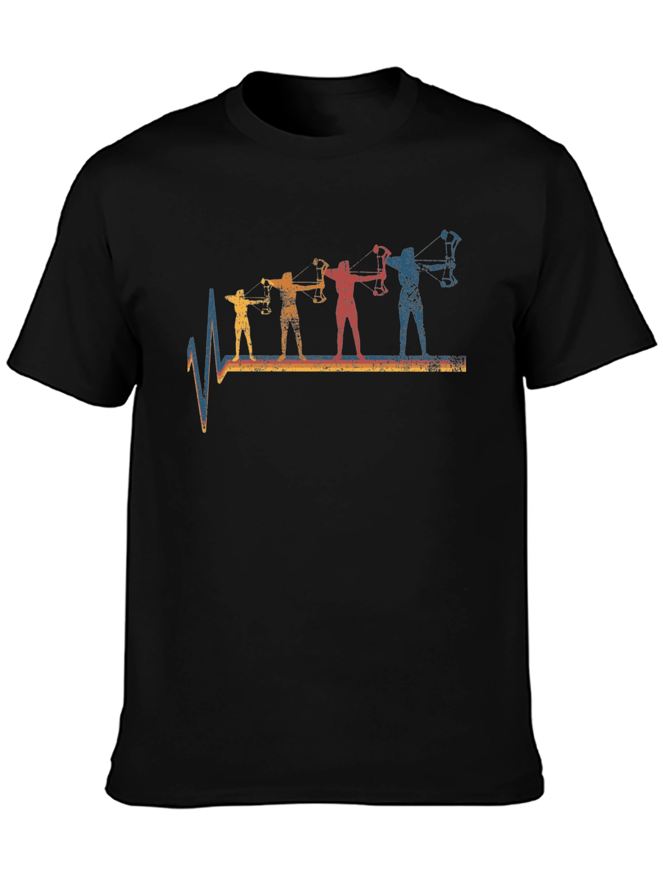 Archery Heartbeat T-Shirt - Retro Bow Hunting Tee