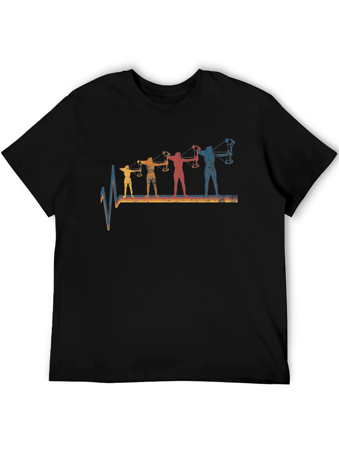 Archery Heartbeat T-Shirt - Retro Bow Hunting Tee