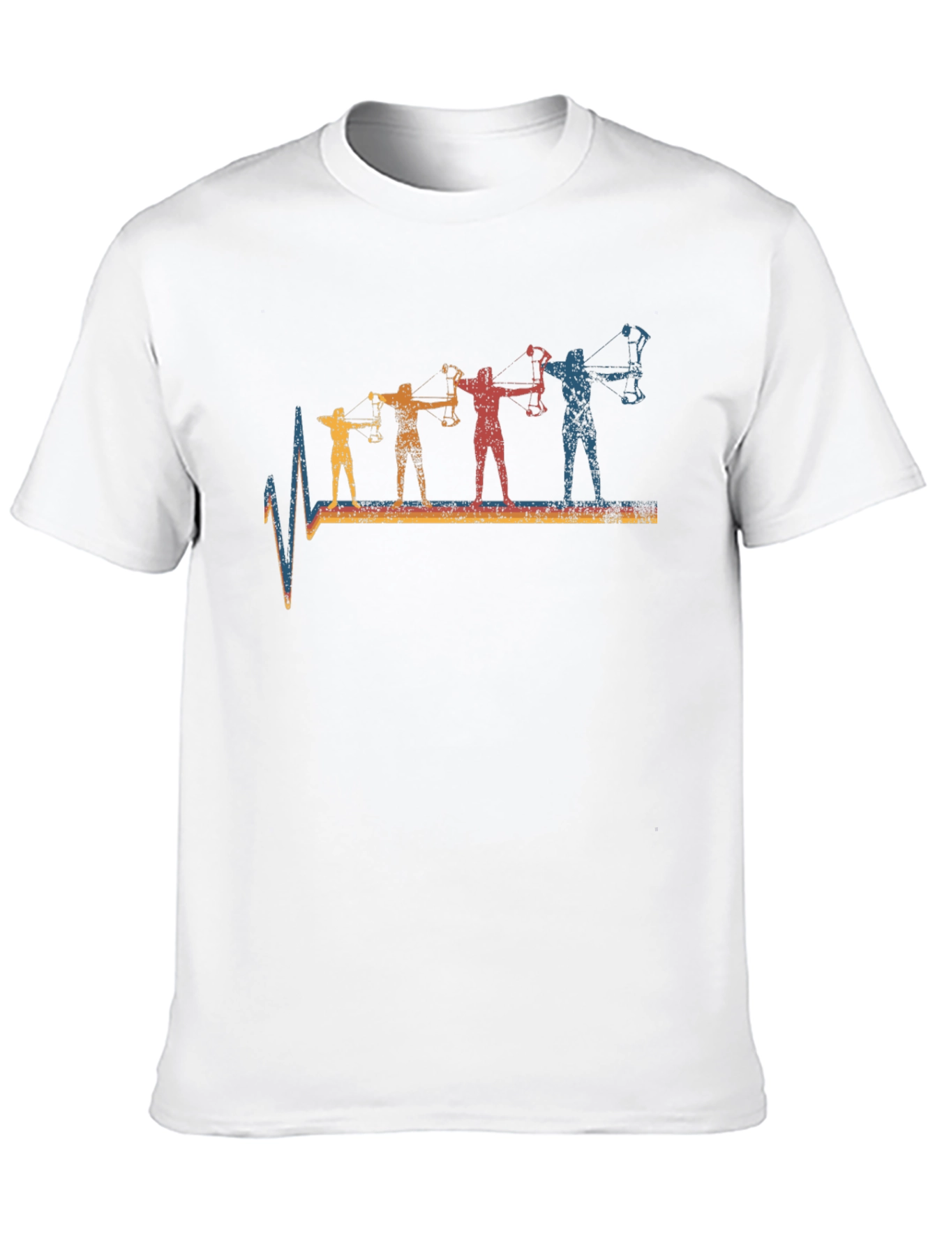 Archery Heartbeat T-Shirt - Retro Bow Hunting Tee