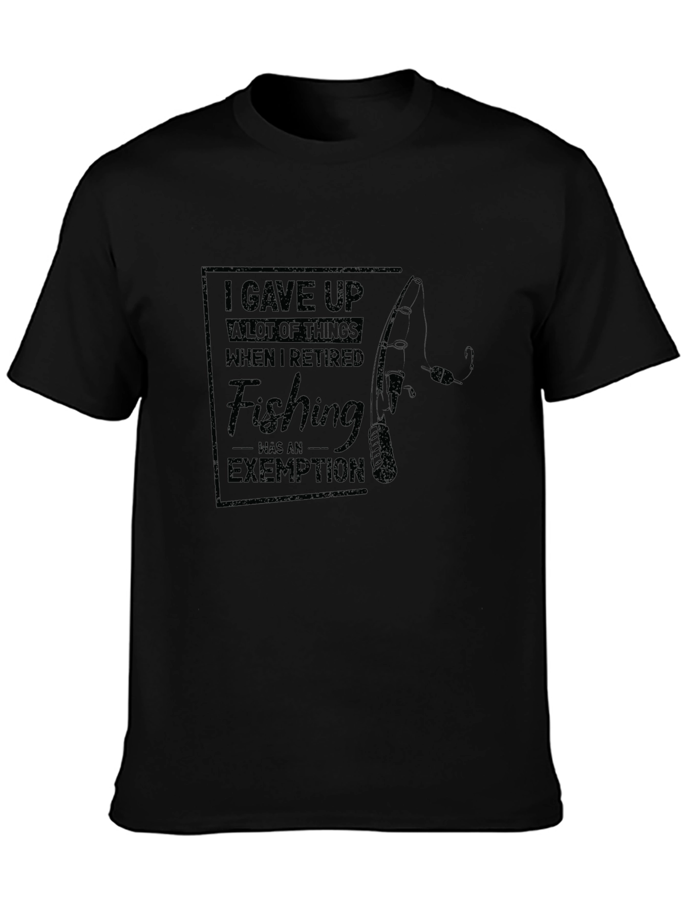 Retired Fishing Exemption Graphic Tee