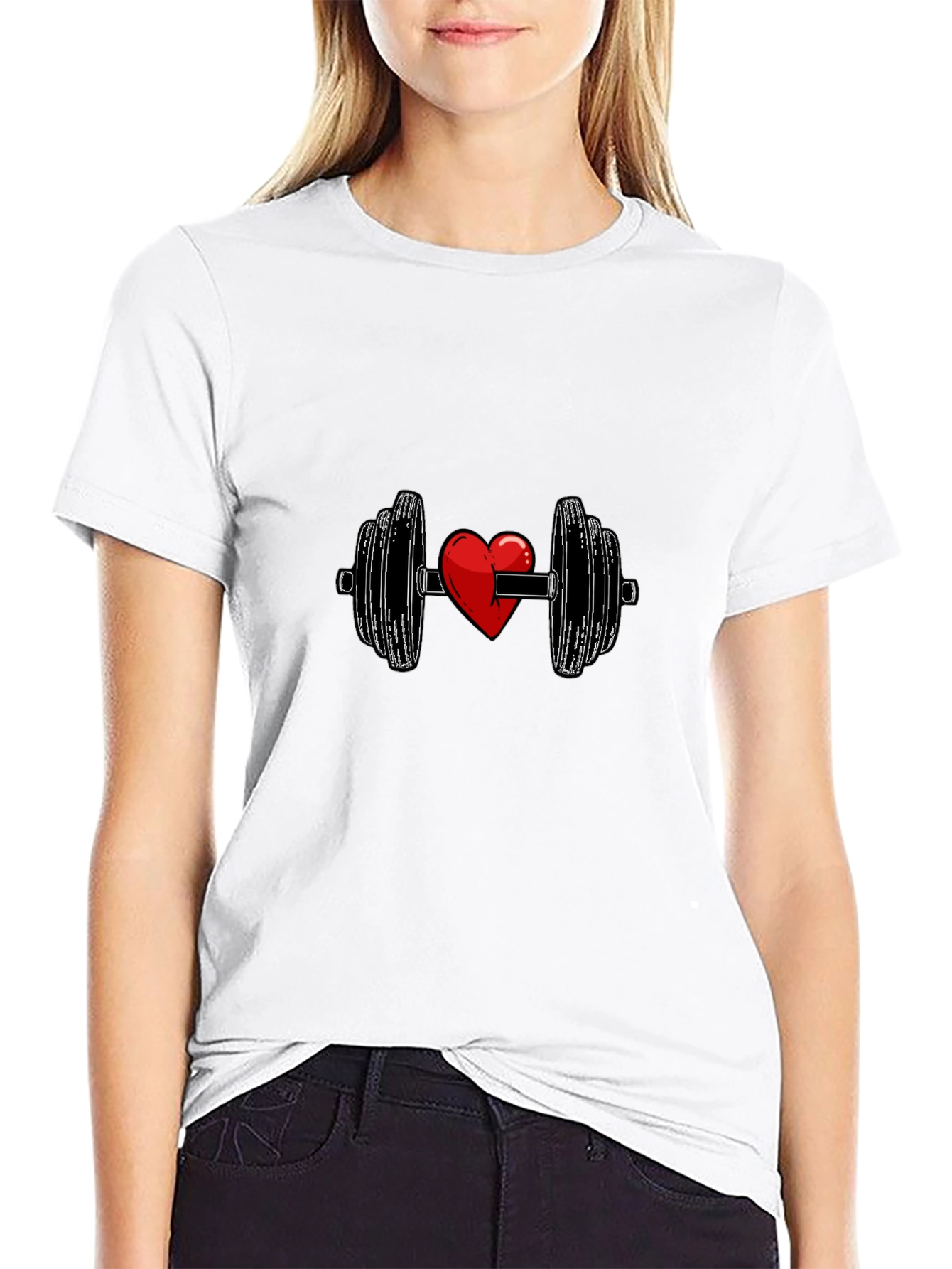 Heart Lift Black T-Shirt