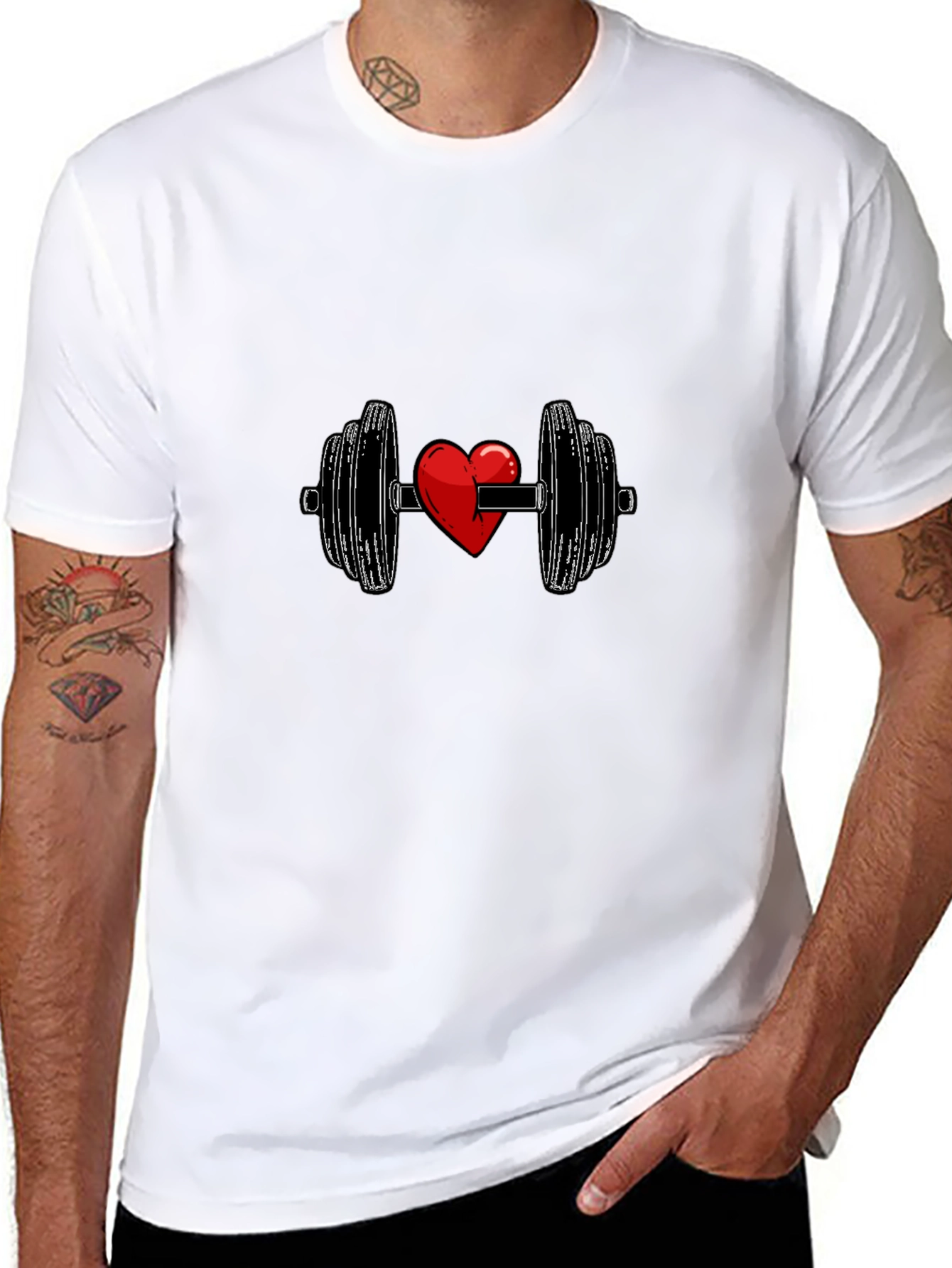 Heart Lift Black T-Shirt