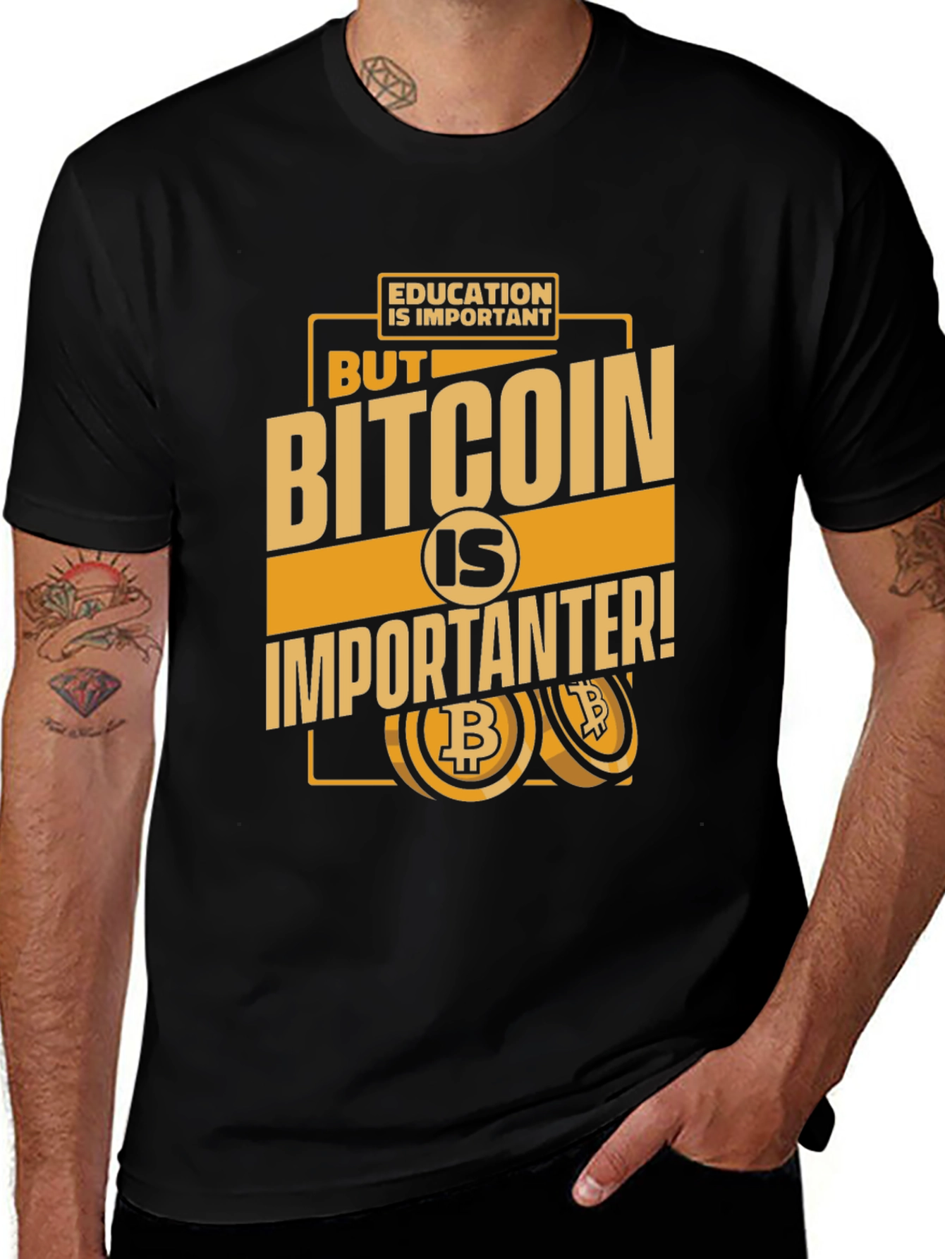 Bitcoin Is Importanter Black T-Shirt