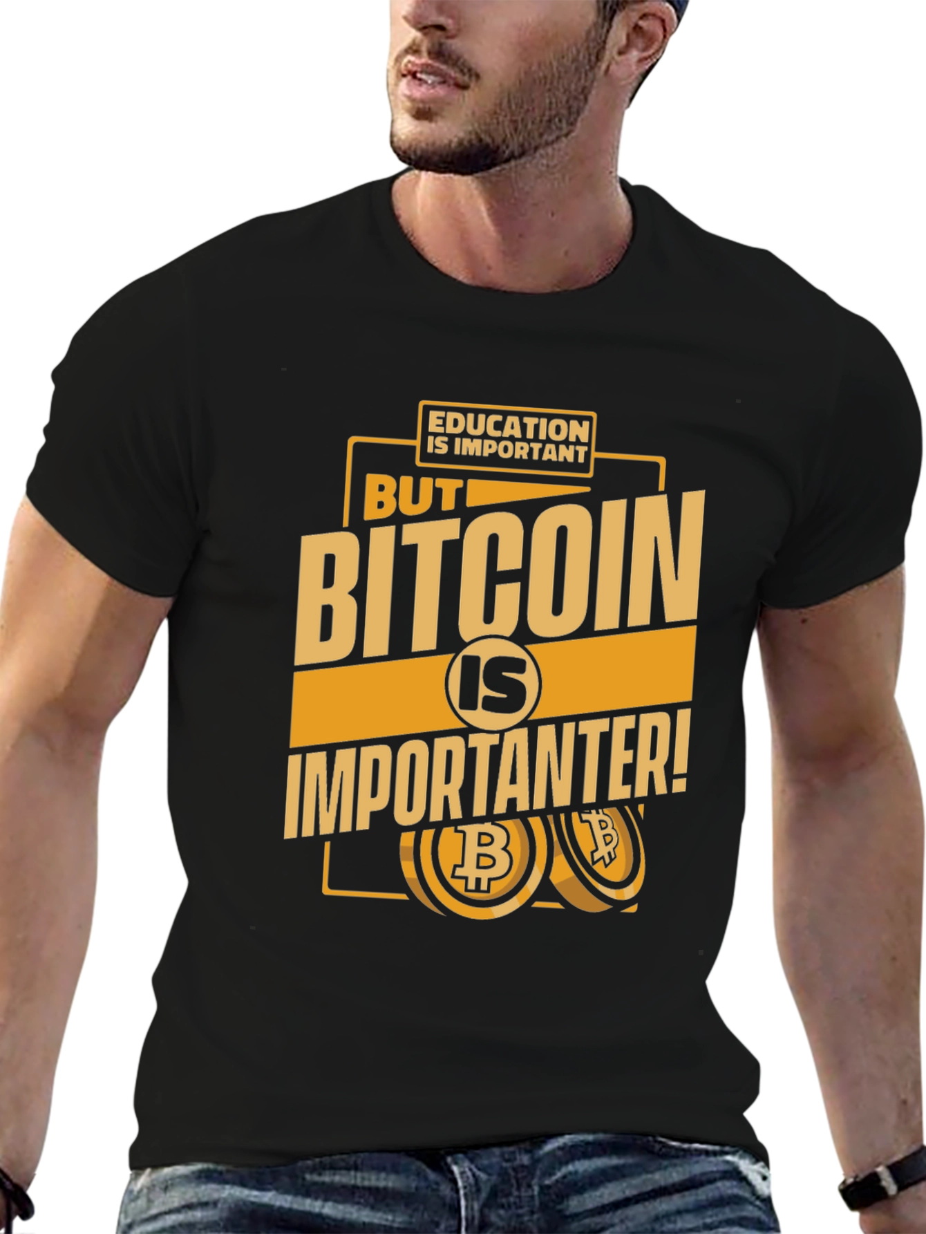 Bitcoin Is Importanter Black T-Shirt