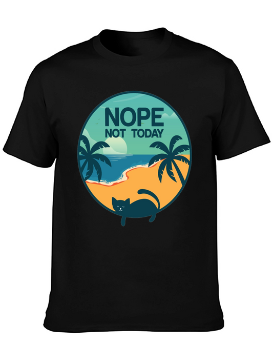 Nope Not Today Cat Beach T-Shirt