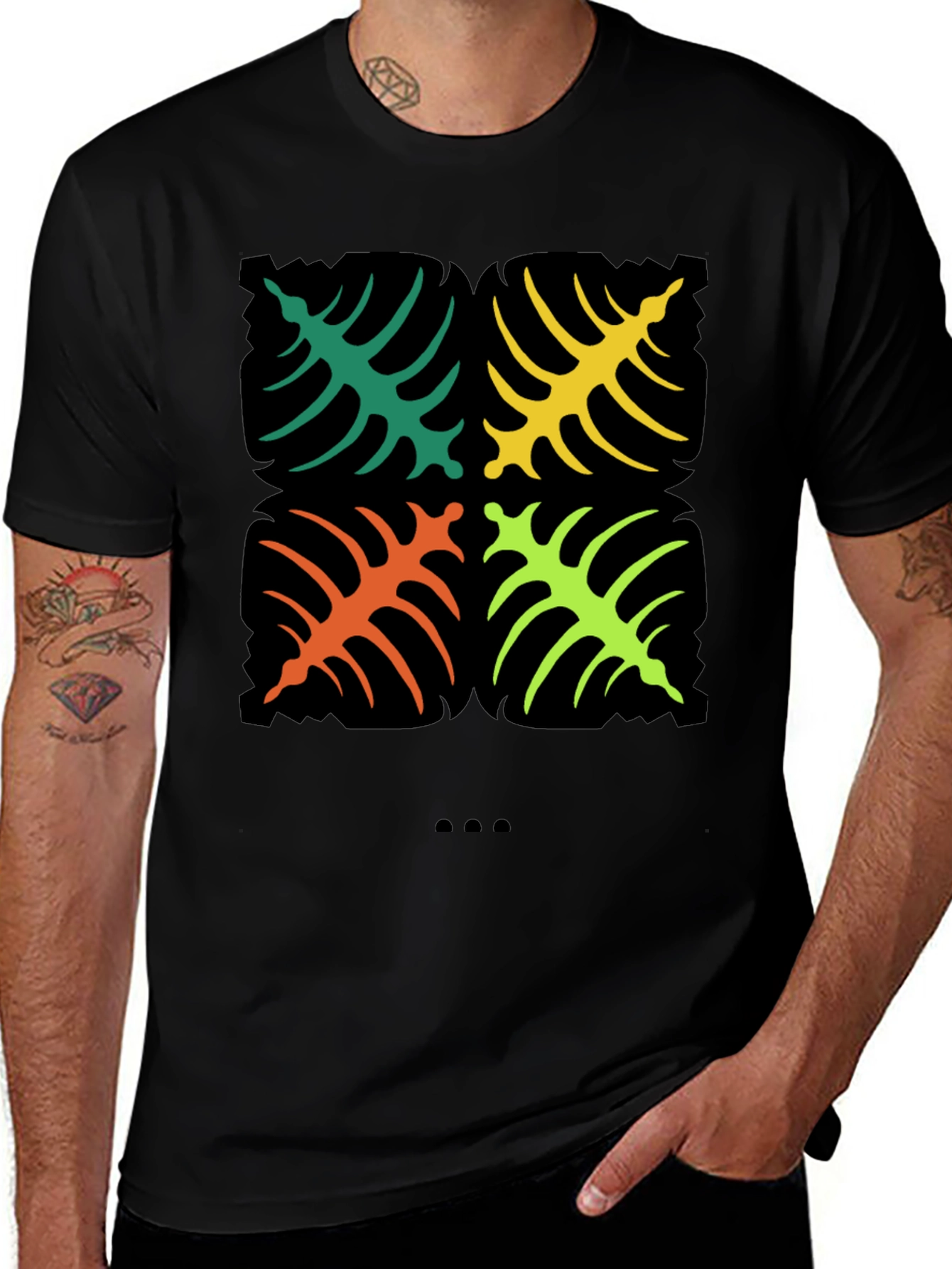 Tropical Leaf Graphic Tee - Bold & Stylish Design