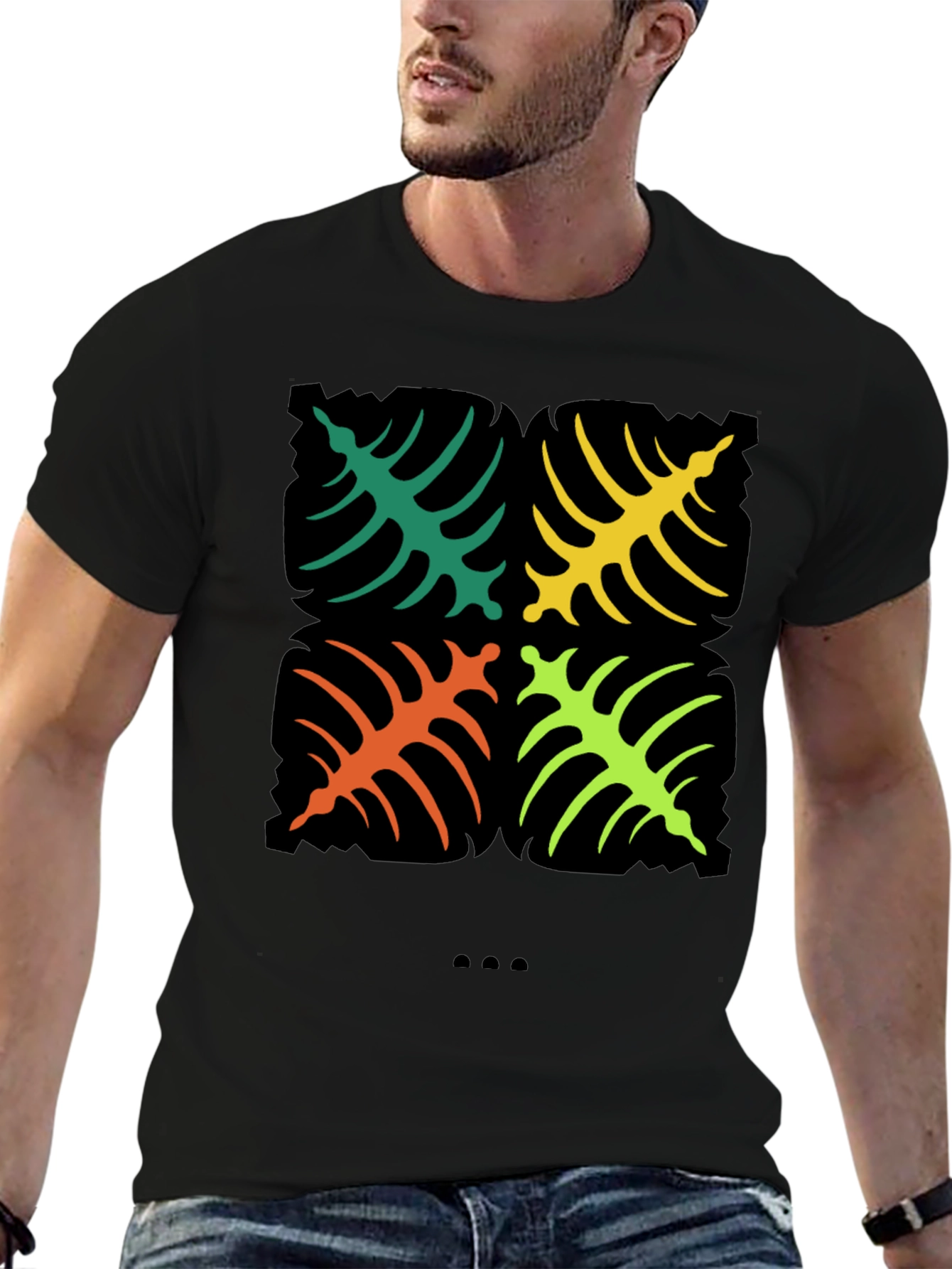 Tropical Leaf Graphic Tee - Bold & Stylish Design