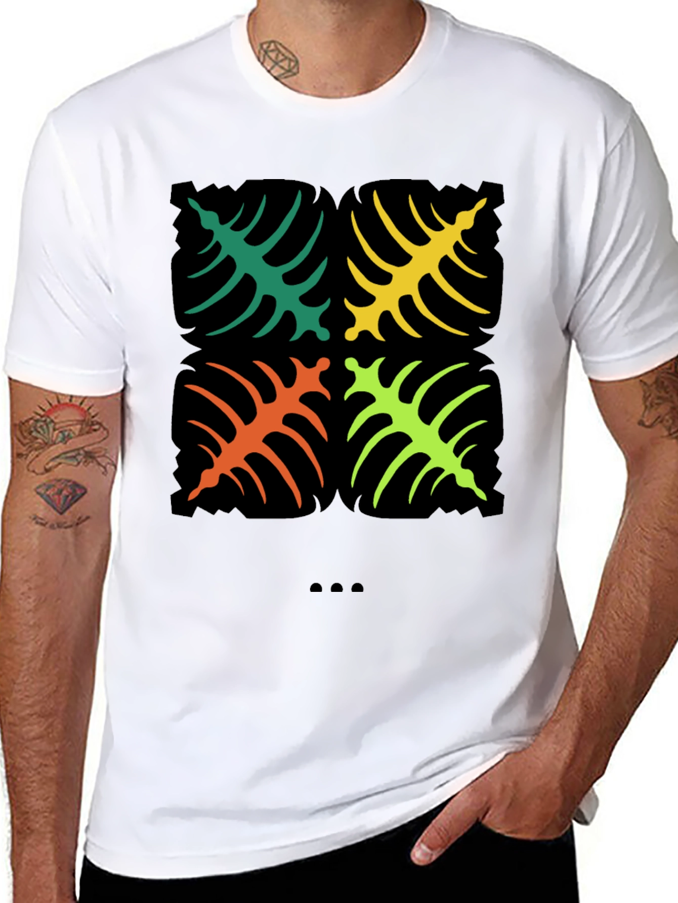 Tropical Leaf Graphic Tee - Bold & Stylish Design