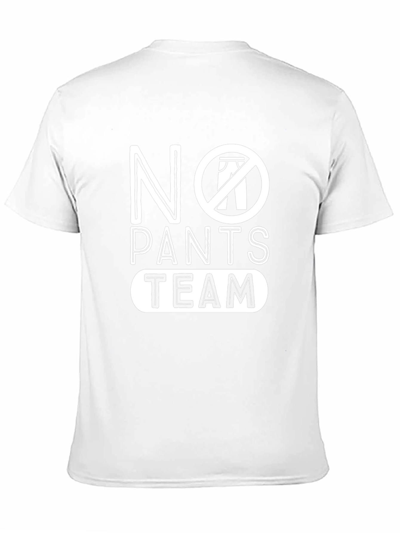 No Pants Team T-Shirt - Black Cotton Casual Tee