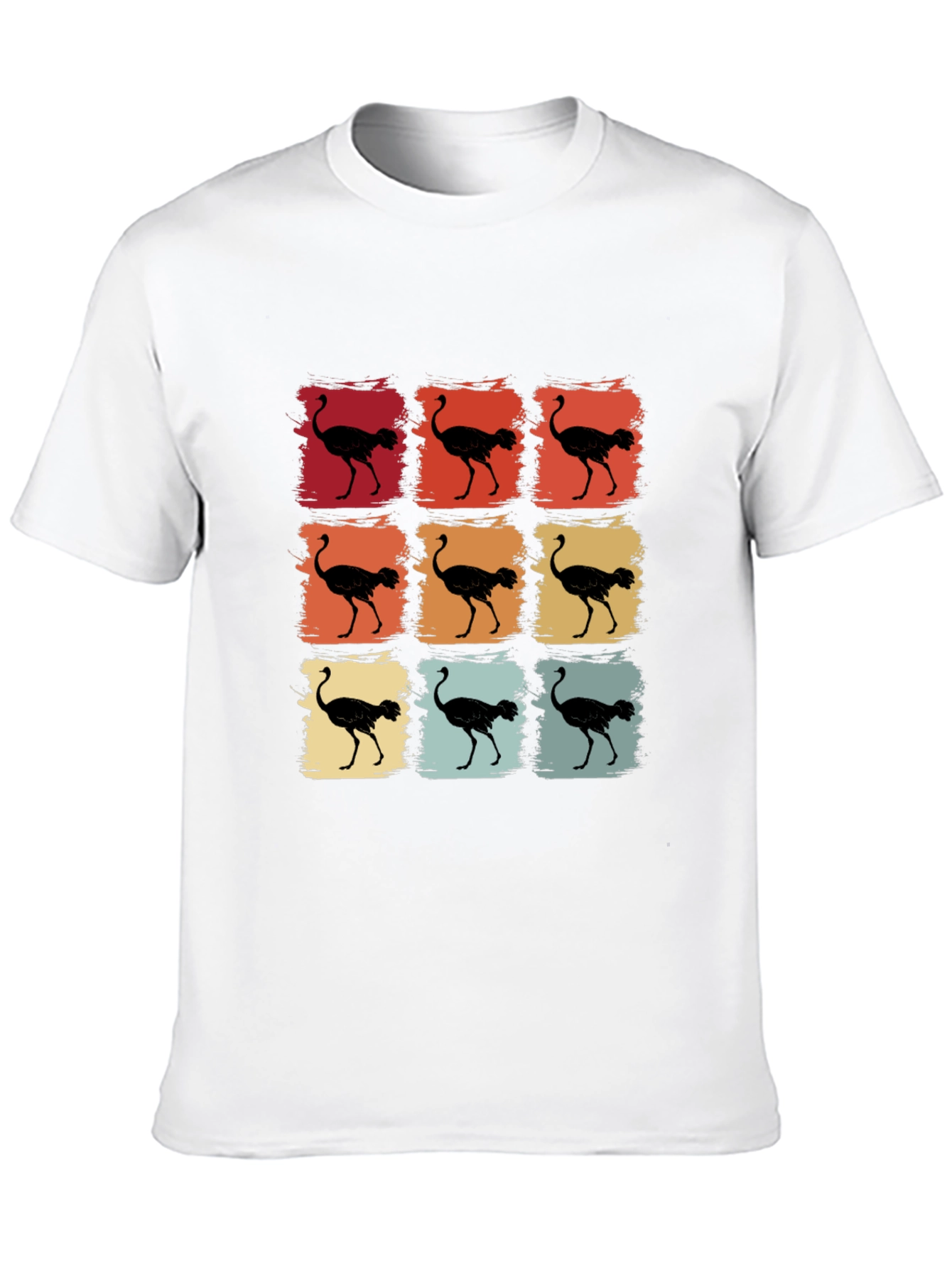 Retro Ostrich T-Shirt - Unique Graphic Tee