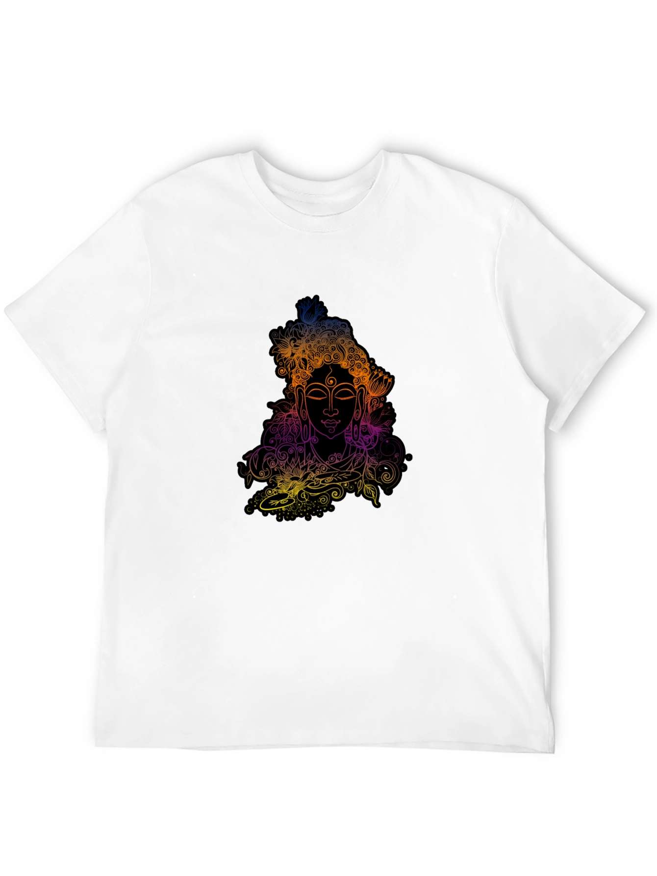 Vibrant Buddha Graphic Tee - Relaxed Fit