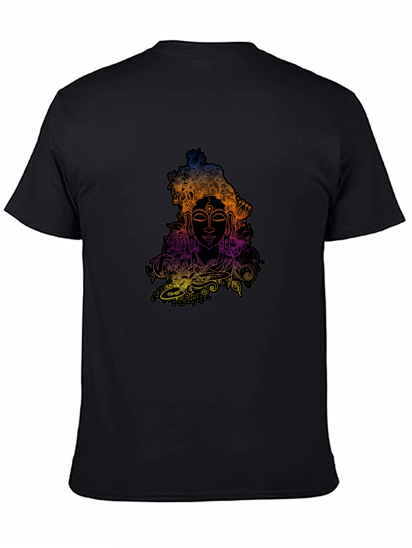 Vibrant Buddha Graphic Tee - Relaxed Fit