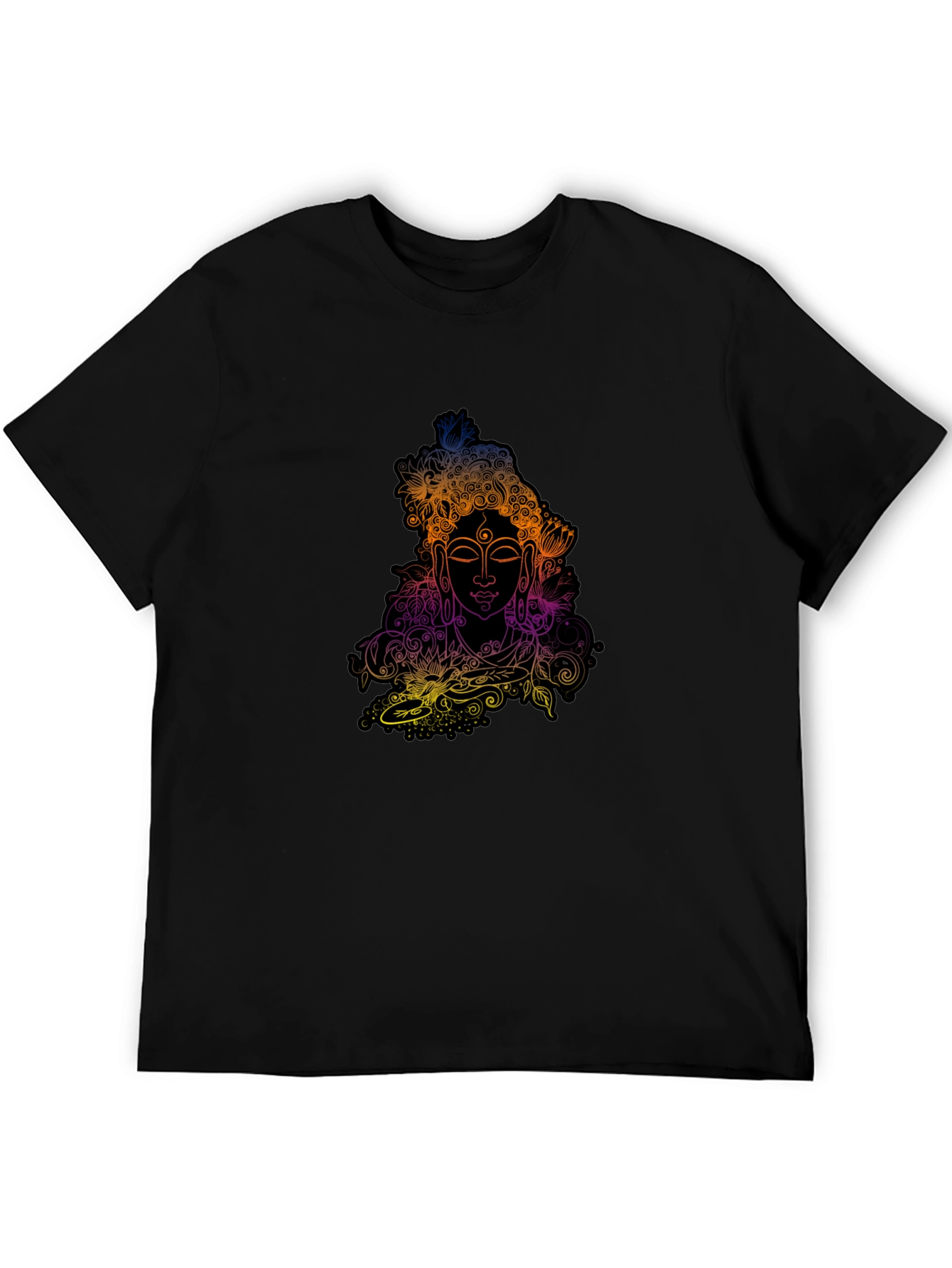 Vibrant Buddha Graphic Tee - Relaxed Fit