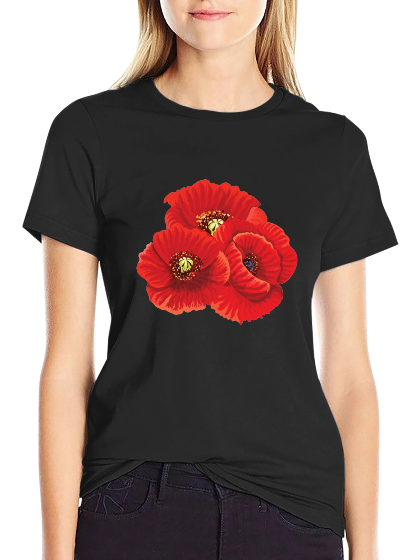 Red Poppy T-Shirt - Floral Graphic Tee