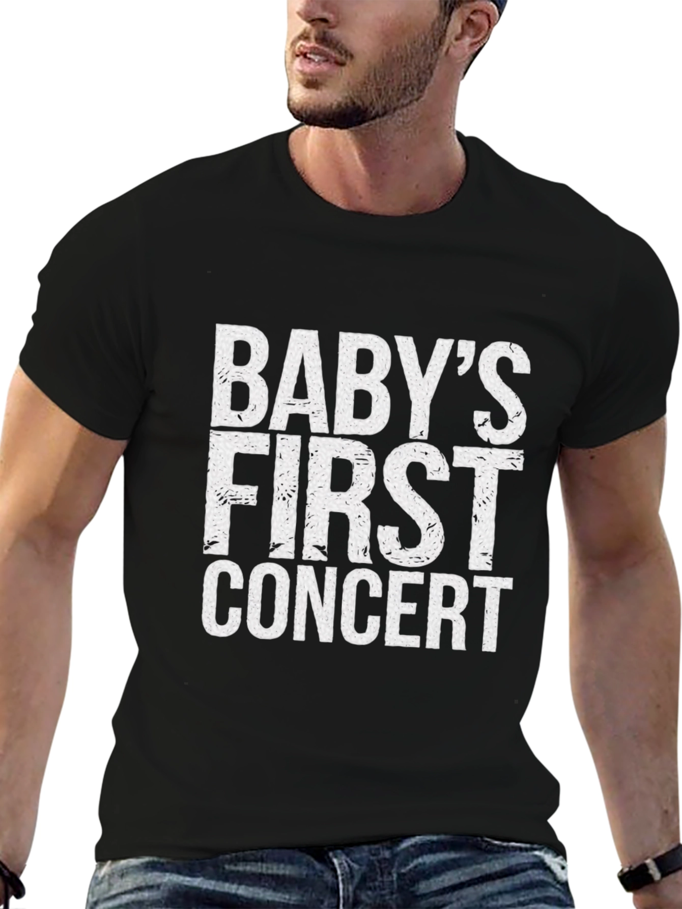 Babys First Concert T-Shirt - Black Cotton