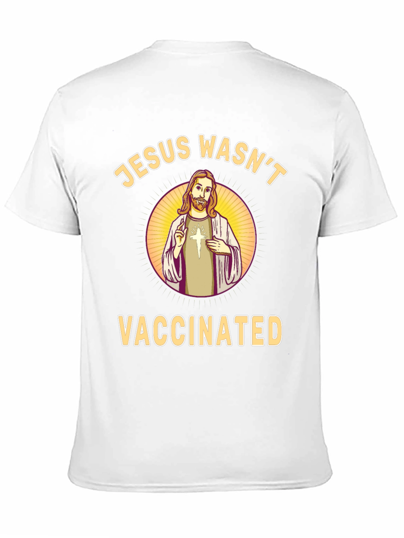 Jesus Wasnt Vaccinated Black T-Shirt