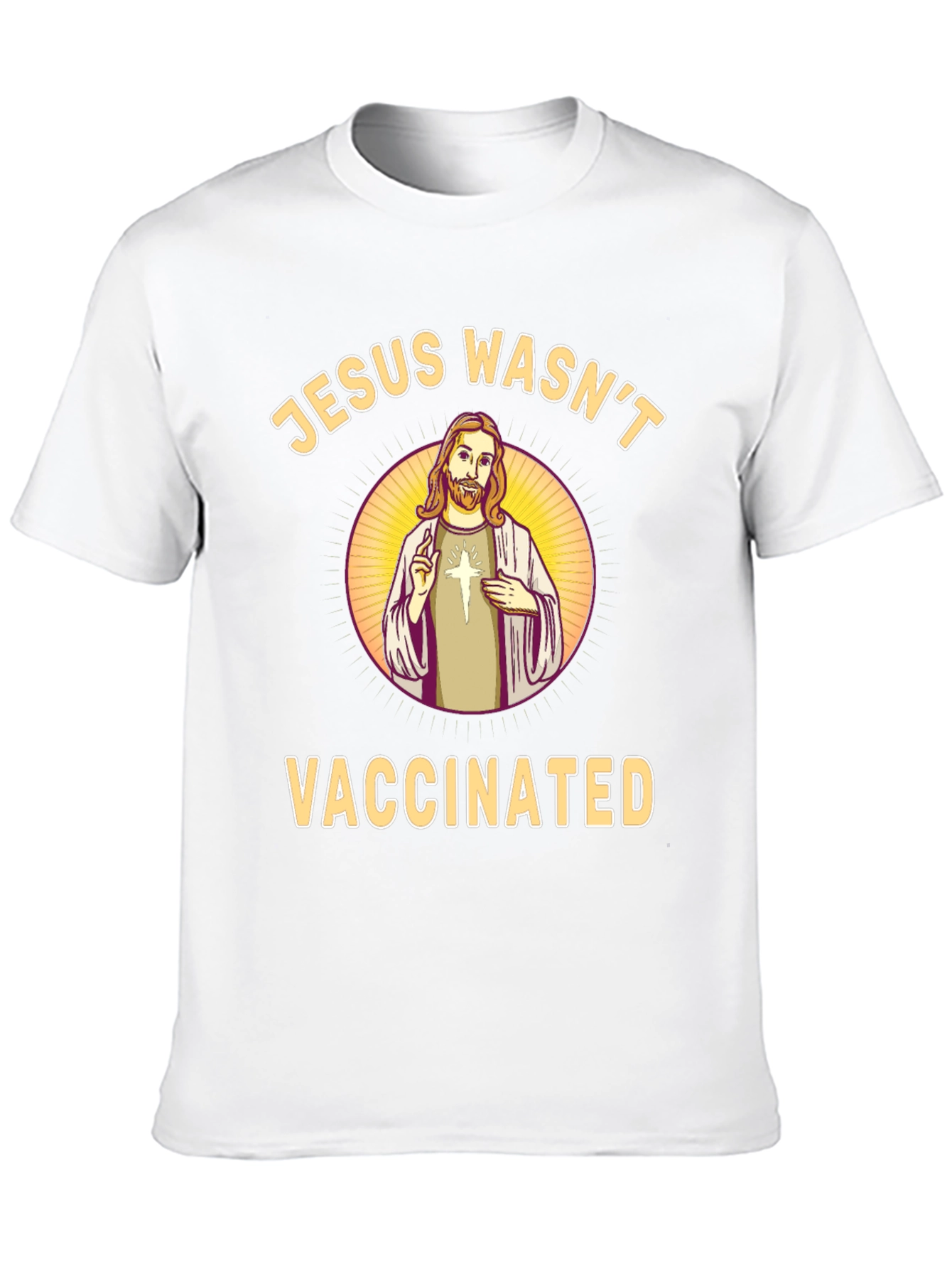 Jesus Wasnt Vaccinated Black T-Shirt