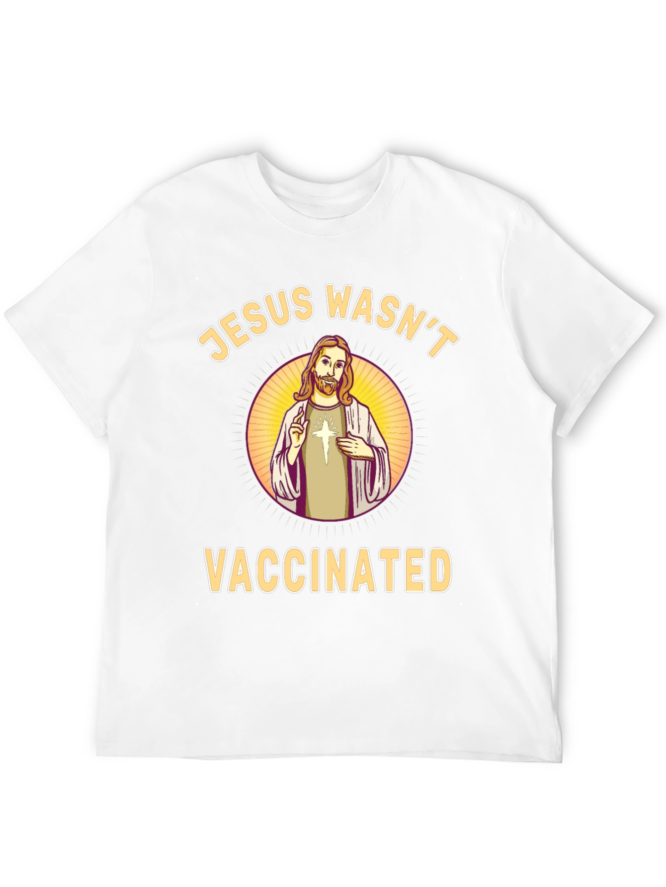 Jesus Wasnt Vaccinated Black T-Shirt