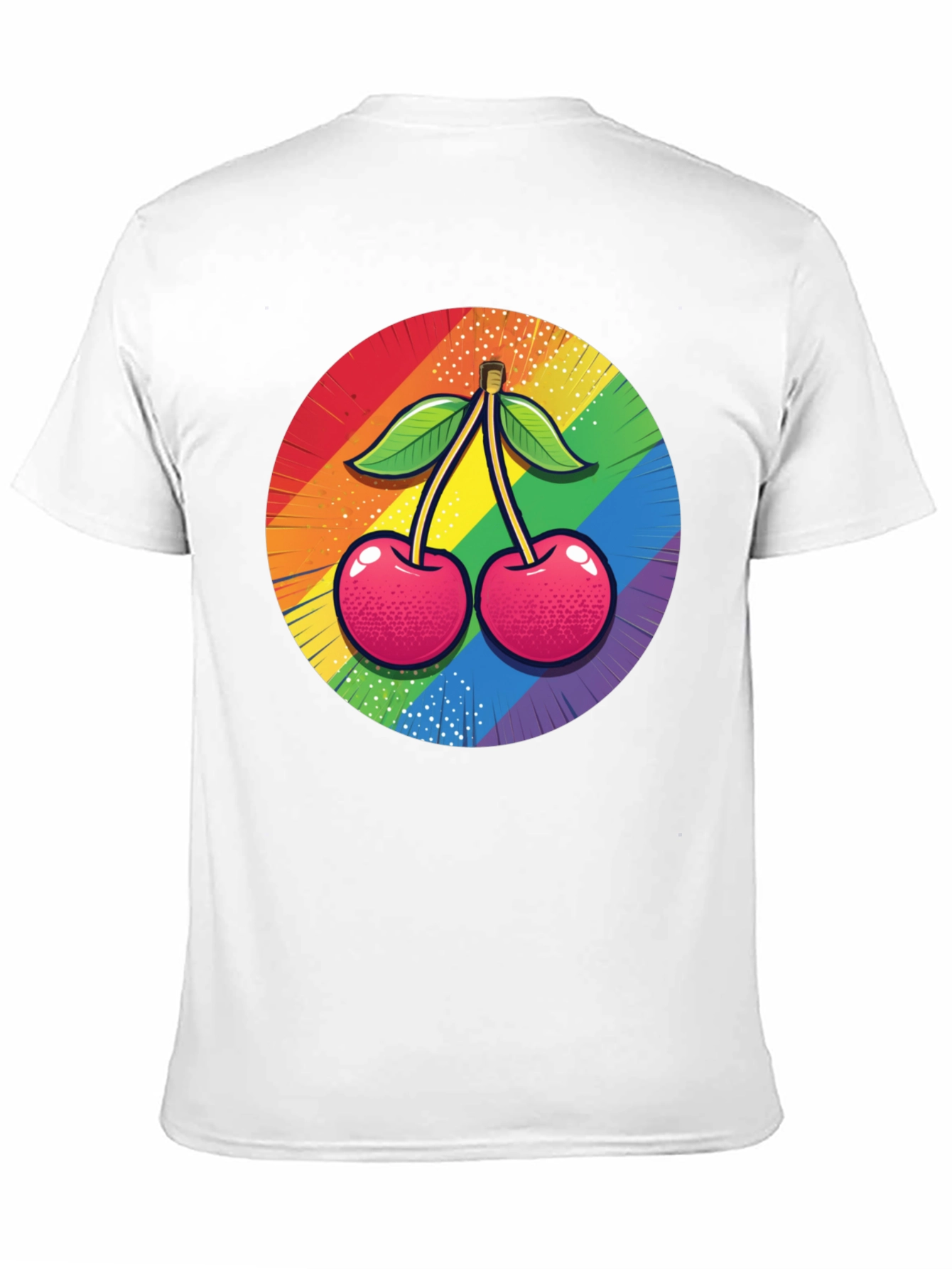 Rainbow Cherry Graphic Tee - Bold Pride Statement