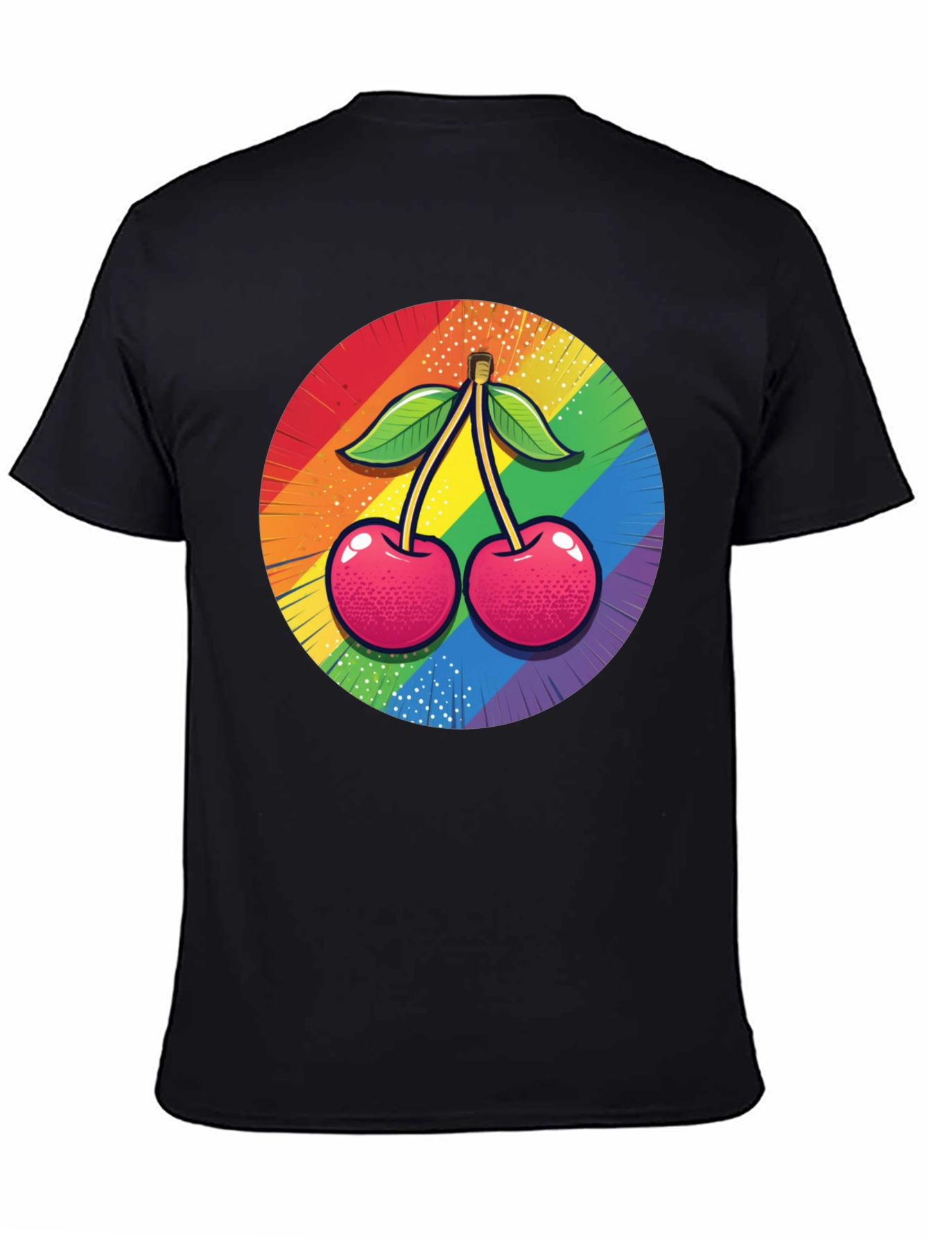 Rainbow Cherry Graphic Tee - Bold Pride Statement